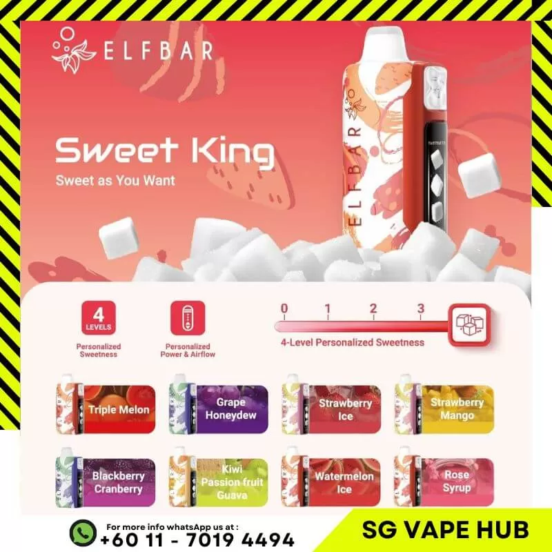 ELFBAR SWEET KING 30,000 Puffs - Strawberry Mango - Image 2
