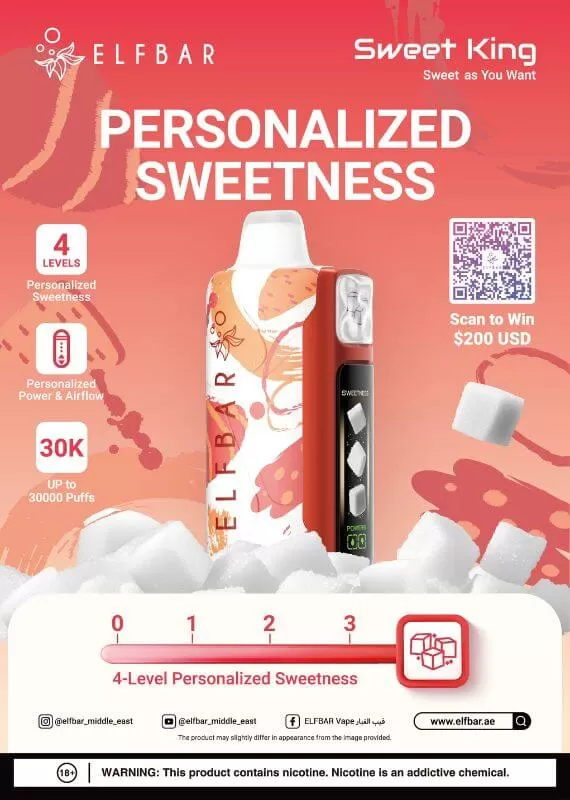ELFBAR SWEET KING 30,000 Puffs - Strawberry Mango - Image 3