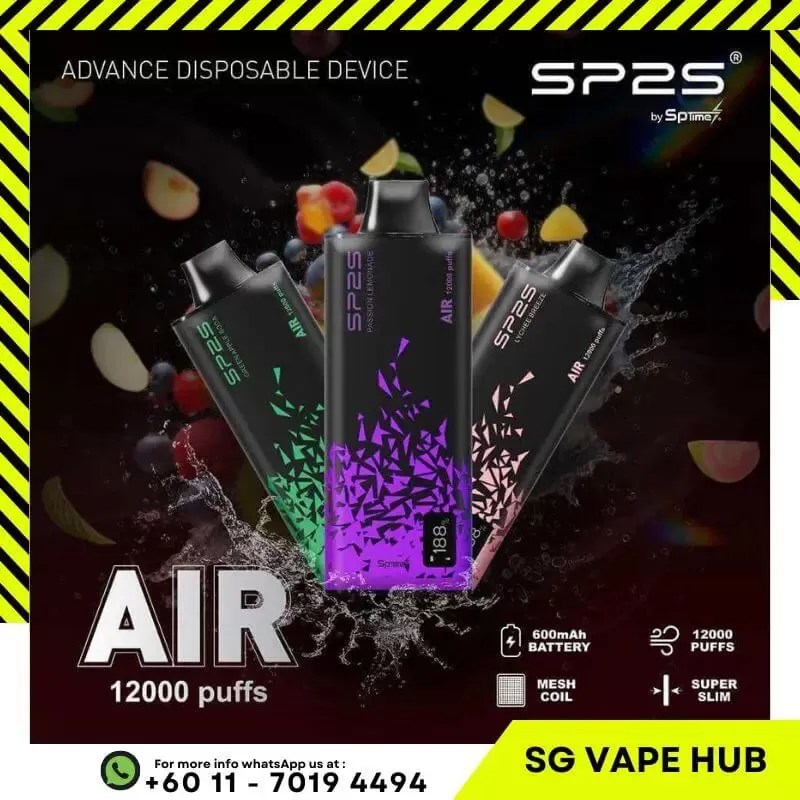 SP2s AIR 12,000 Puffs - Peachy Green Tea - Image 2