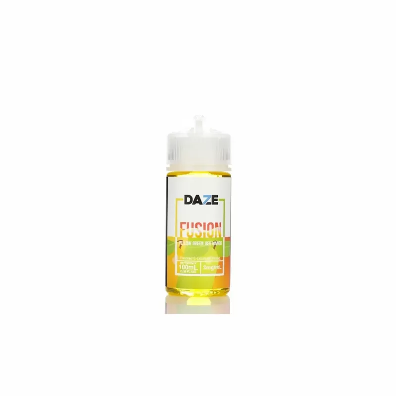 7 Daze Fusion TFN E-Liquid – Yellow Green Red Mango 100ml - Image 2