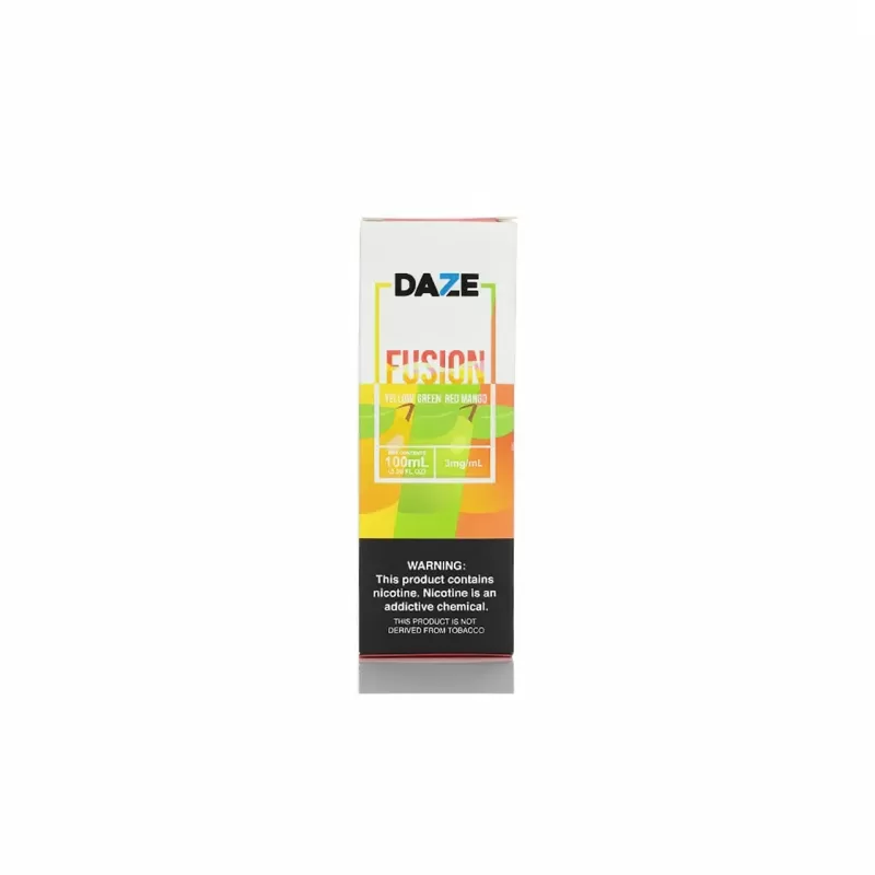 7 Daze Fusion TFN E-Liquid – Yellow Green Red Mango 100ml - Image 3