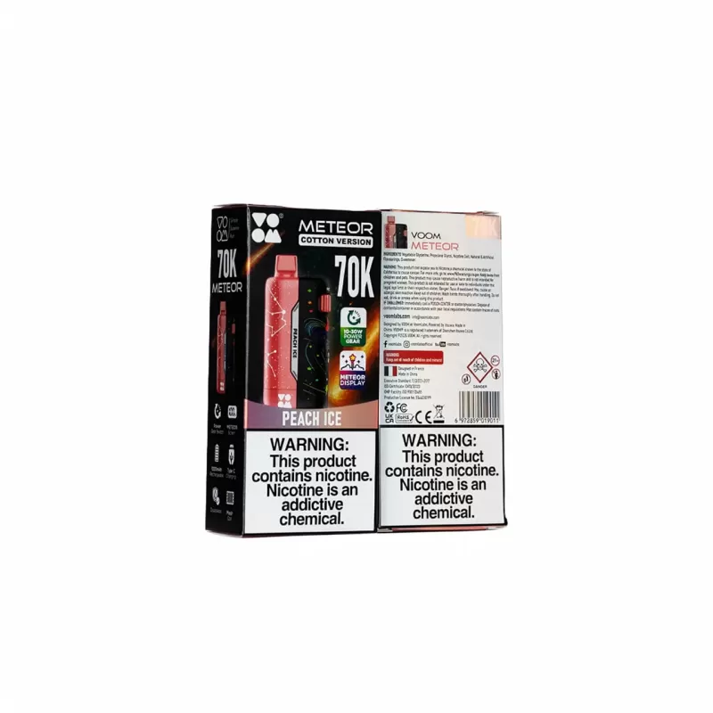 Voom Meteor 70K 20mL Disposable Vape Nic Salt Dual Mesh - Image 3