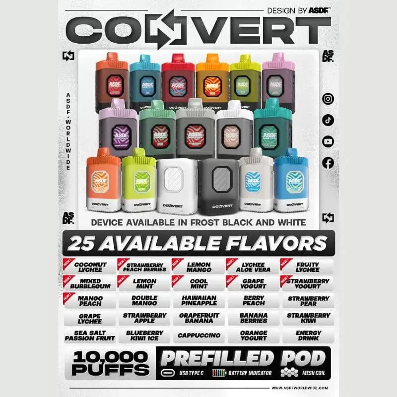 ASDF CONVERT 10000 - Starter Kit (Battery + Cartridge) / Berry Pea - Image 3