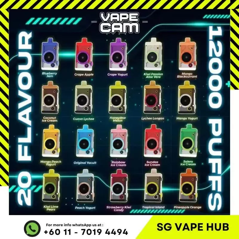 VAPECAM 12,000 Puffs - Cartridge / Kiwi Passion Aloe Vera - Image 2