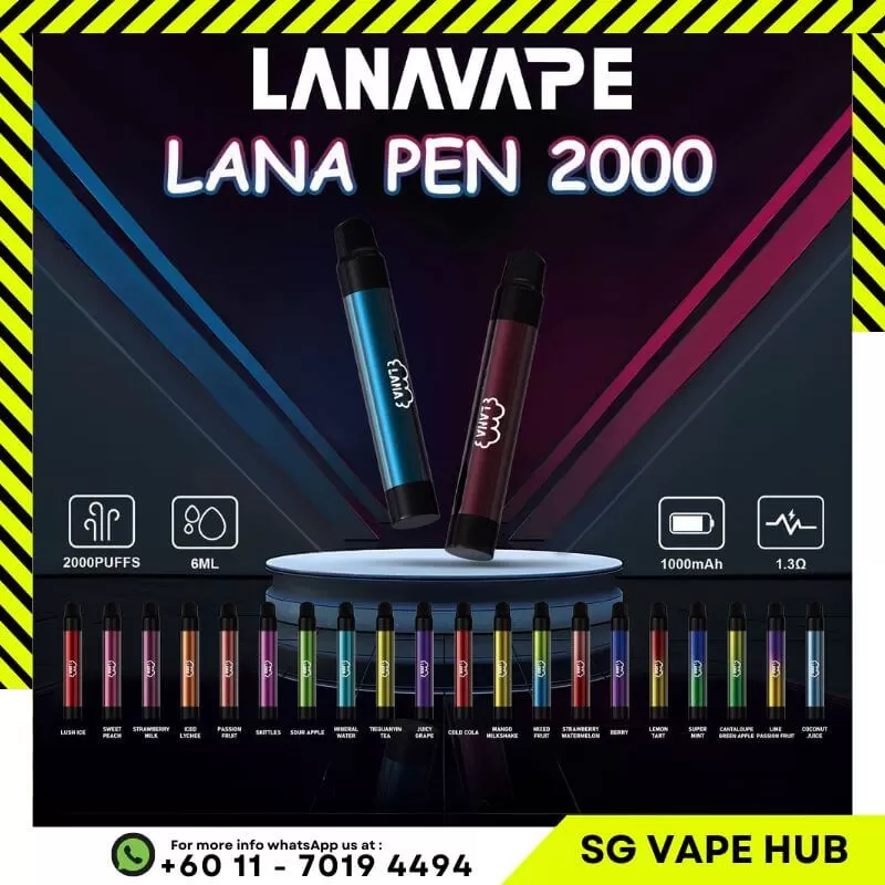 LANA PEN 2000 Puffs - Mango Milkshake - Image 2