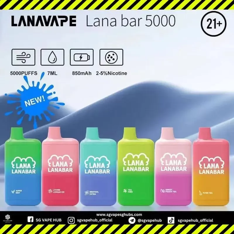 LANA BAR 5000 Puffs - Peach Tea - Image 3