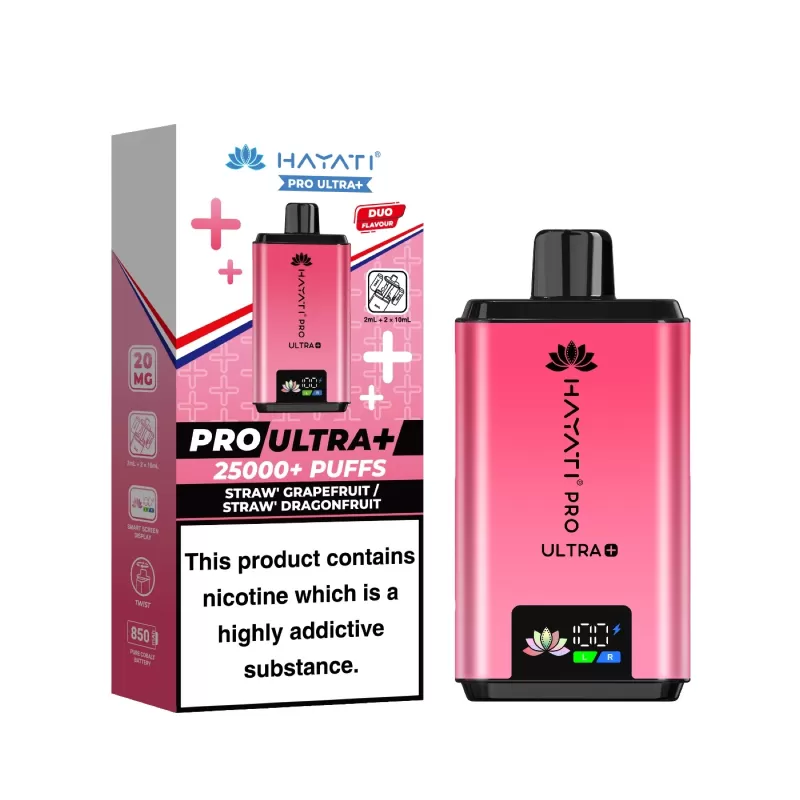 Straw Grapefruit / Straw Dragonfruit Hayati Pro Ultra Plus 25k Prefilled Pod Kits