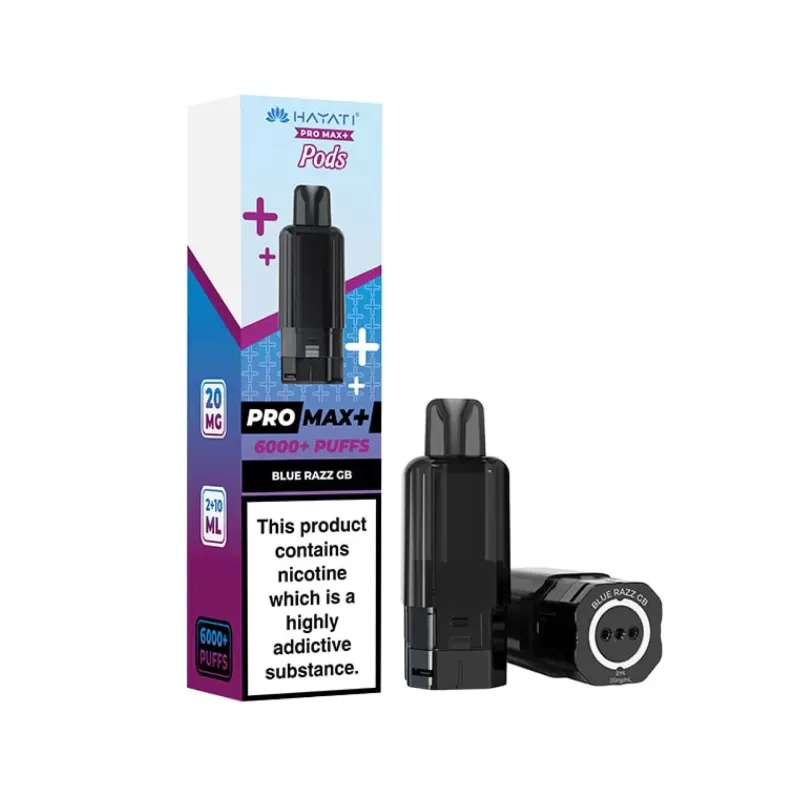 Hayati Pro Max Plus 6000+ Blue Razz GB Prefilled Replacement Pods