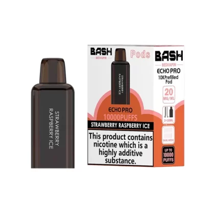 Bash Vape Echo Pro 10K Strawberry Raspberry Ice Replacement Pods – 20mg Nic Salt