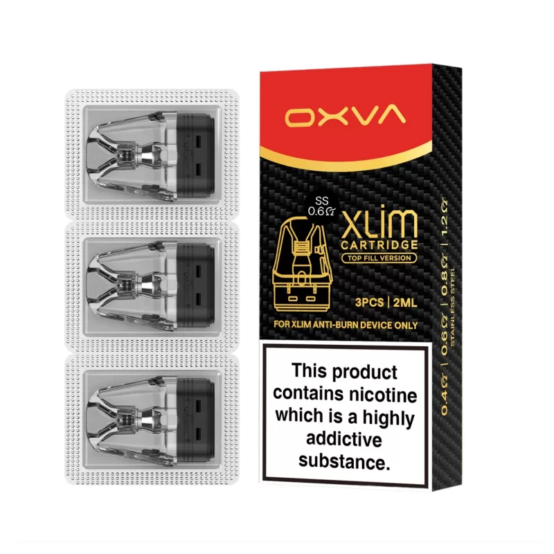 OXVA Xlim SS Pod Cartridges – 0.4ohm, 0.6ohm, 0.8ohm & 1.2ohm