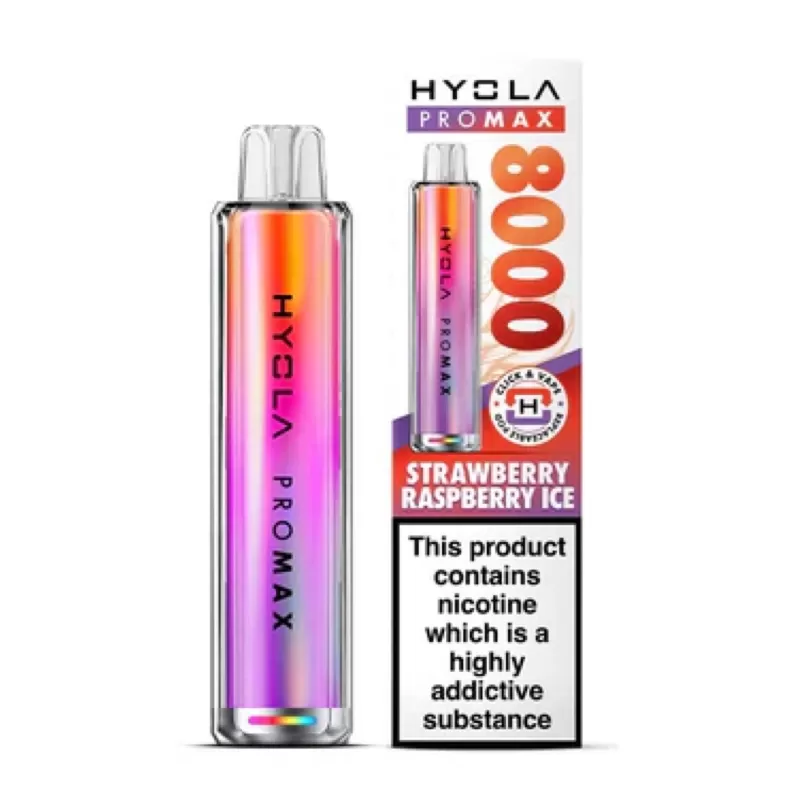 Hyola Promax 8k Prefilled Pod Kits – Strawberry Raspberry Ice Flavour 20mg Salt Nicotine