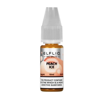 Elfliq Peach Ice 10mg and 20mg Salt Nicotine E Liquid