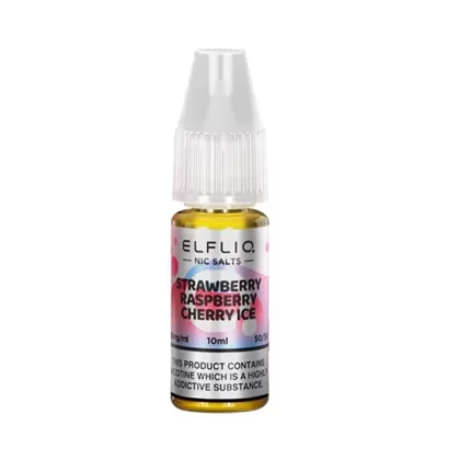 Elfliq Strawberry Raspberry Cherry Ice 10mg and 20mg Salt Nicotine E Liquid