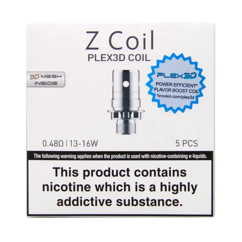 Innokin Plex 3D 0.48ohms Replacement Vape Coils – Singles & Packs of 5 x Wicks