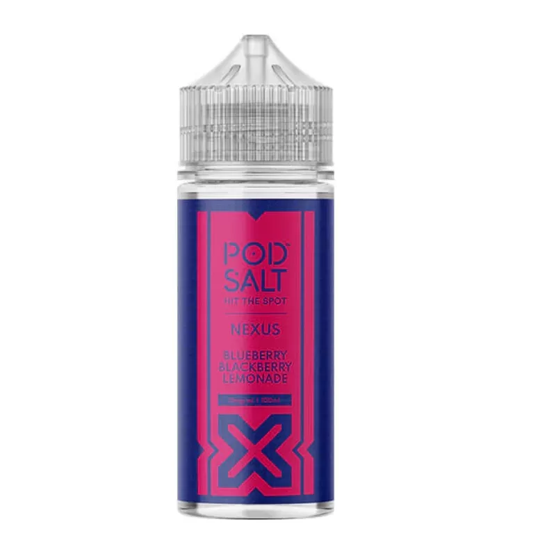 Pod Salt Nexus Blueberry Blackberry Lemonade 100ml Short Fill E-Liquid - 0mg No Nicotine / 1.5mg with 1 x Nicotine Shot / 3mg with 2 x Nicotine Shots