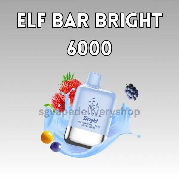 Elf Bar Bright 6000 Puffs - Bubblegum Mint