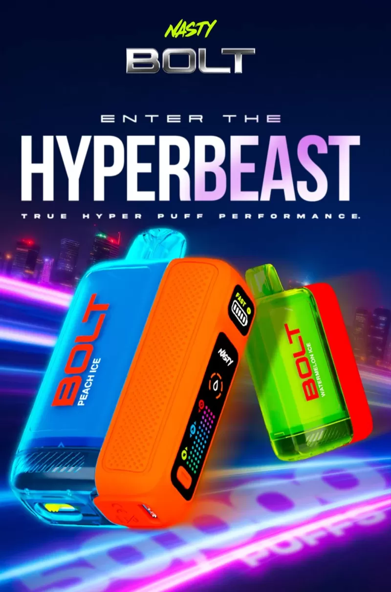 NASTY BOLT HYPERBEAST 50000 PUFFS DISPOSABLE VAPE