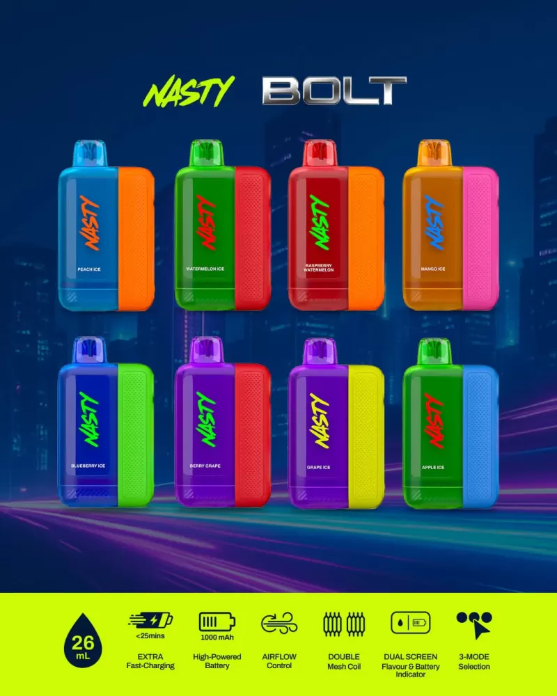 NASTY BOLT HYPERBEAST 50000 PUFFS DISPOSABLE VAPE - Image 3