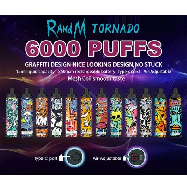 Tornado R&M Disposable Grape Ice (6000 Puffs) - Image 2
