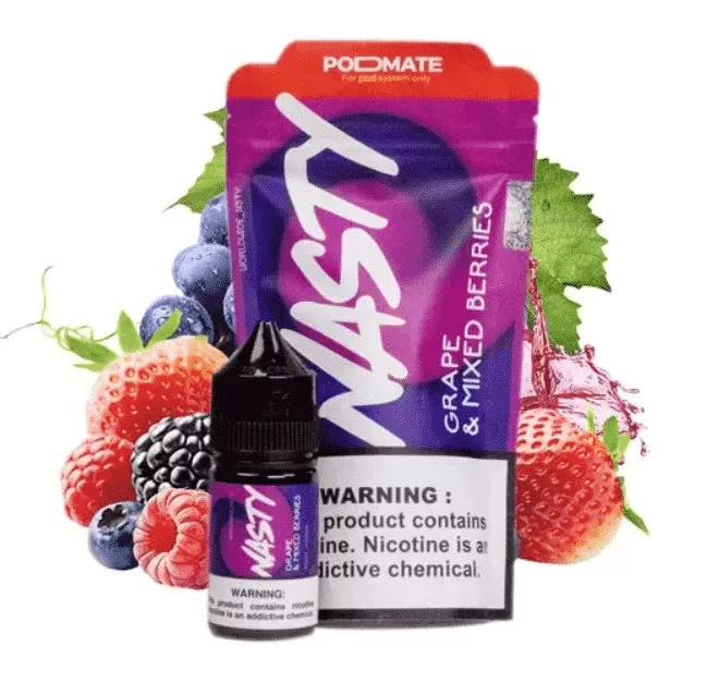 Nasty PodMate Nic Salt – Grape & Mixed Berries