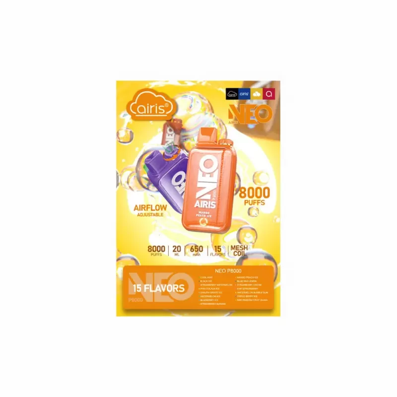 Airis Neo P8000 Disposable Vape Rechargeable - Image 2