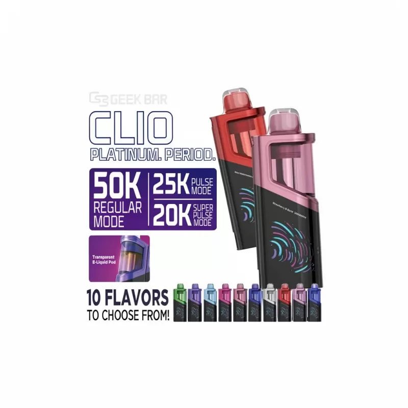 Geek Bar CLIO Platinum 50K POD Dual Mesh Disposable Vape