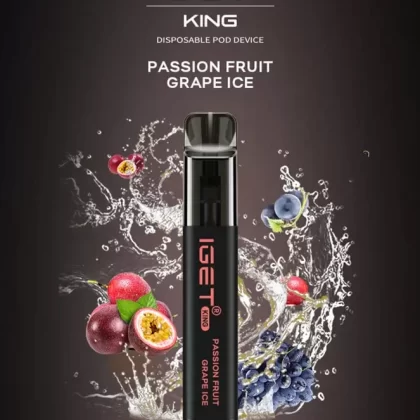 IGET King Vape – Passion Fruit Grape Ice (2600 Puffs)
