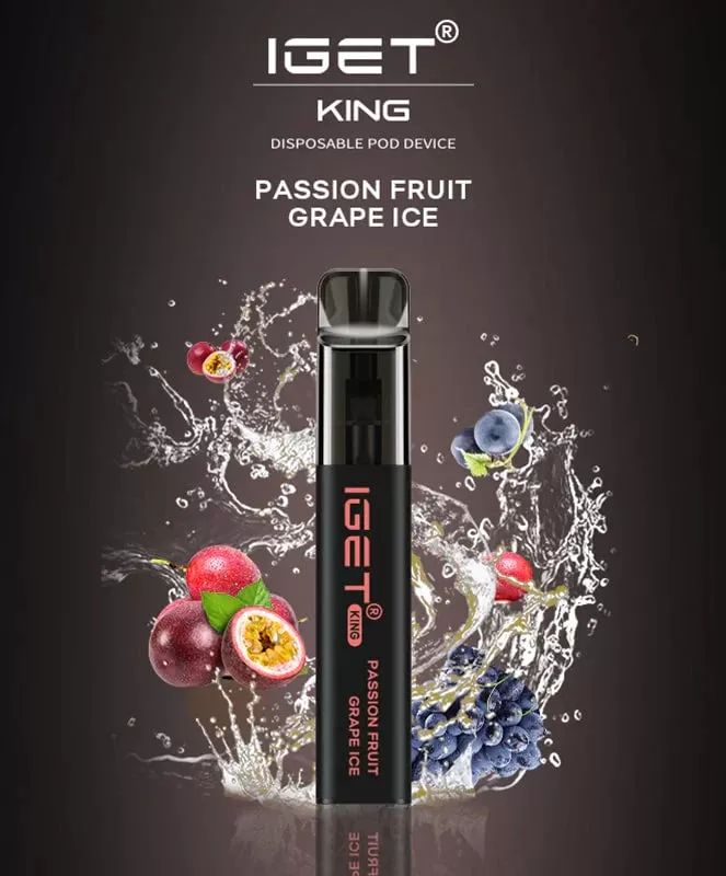 IGET King Vape – Passion Fruit Grape Ice (2600 Puffs)