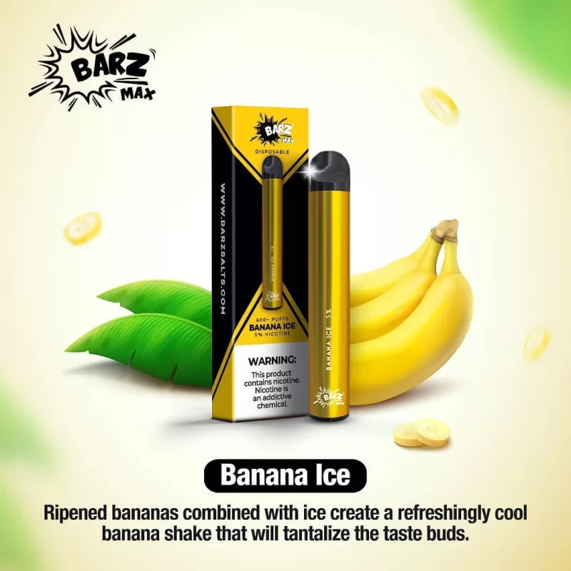 Barz Max Banana Ice Disposable – 600 Puffs