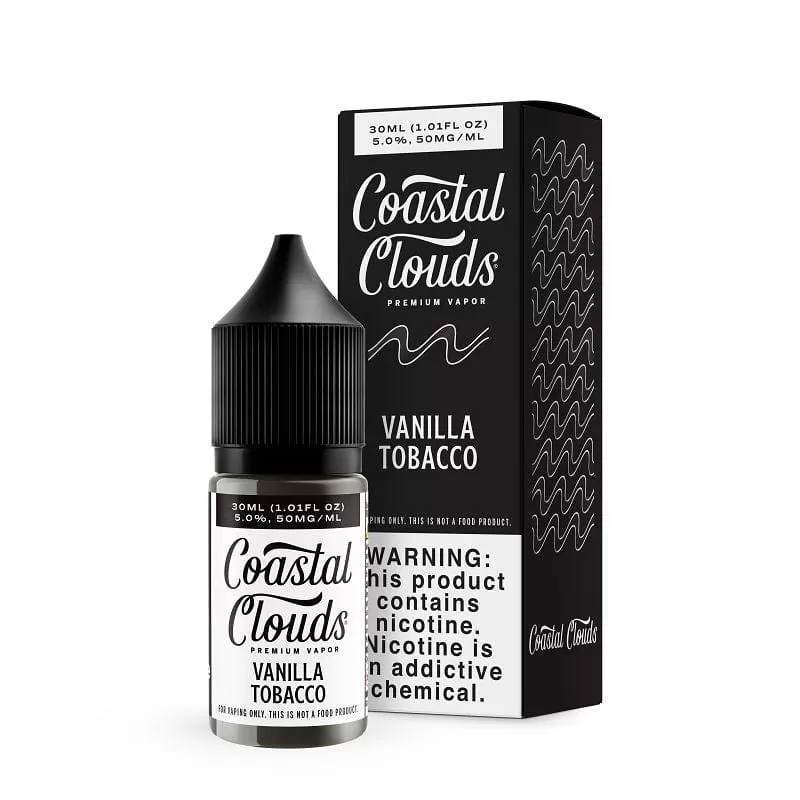 Coastal Clouds Vanilla Tobacco Nic Salt Vape Juice 30ml