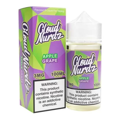 Cloud Nurdz Grape Apple 100ml Synthetic Nic Vape Juice