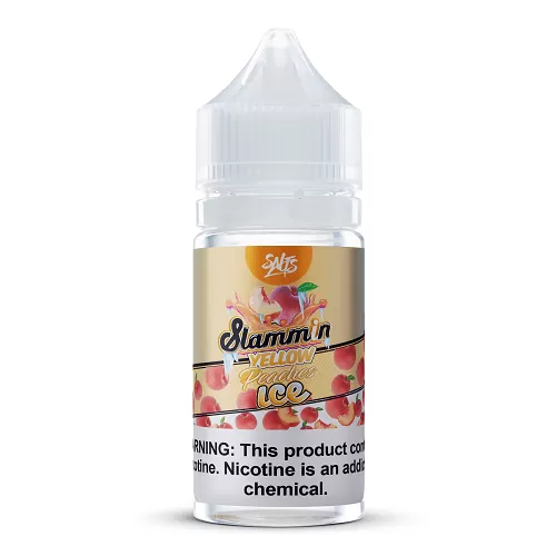 Yellow Peach Ice 30ml Nic Salt Vape Juice – Slammin