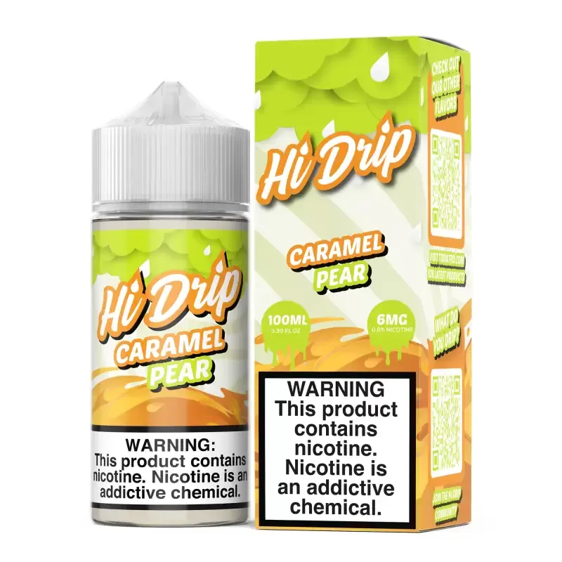 Hi-Drip Caramel Pear Vape Juice 100ml - Image 3
