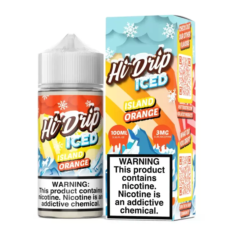 Hi-Drip Iced Island Orange 100ml Vape Juice - Image 2