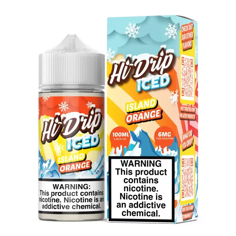 Hi-Drip Iced Island Orange 100ml Vape Juice - Image 3