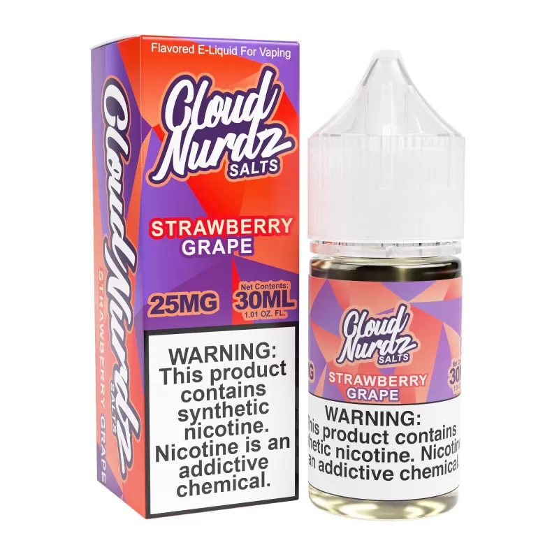 Grape Strawberry 30ml Synthetic Nic Salt Vape Juice – Cloud Nurdz