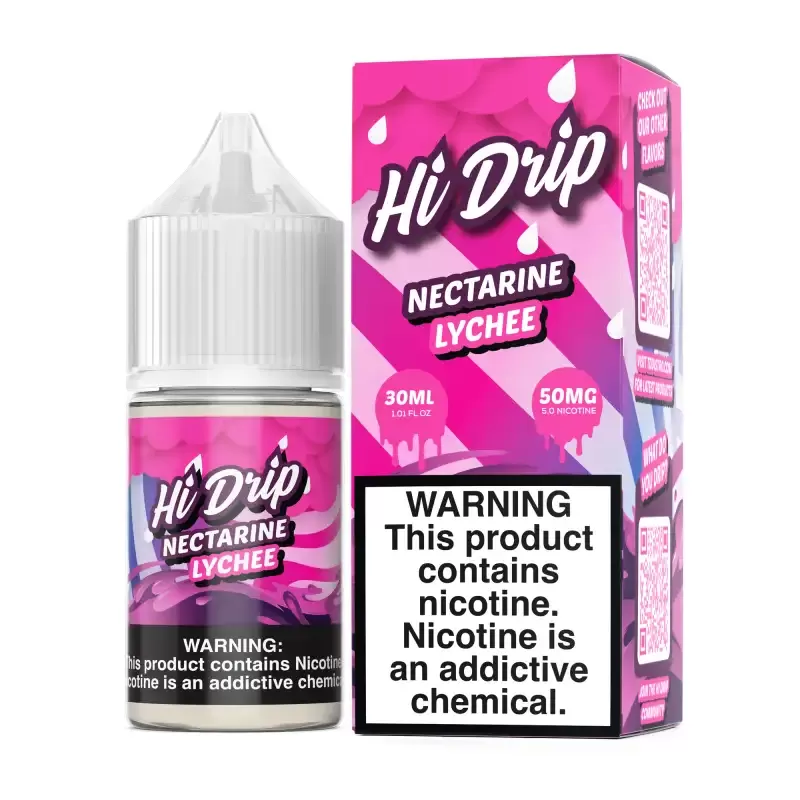 Nectarine Lychee Nic Salt Vape Juice 30ml – Hi Drip - Image 2