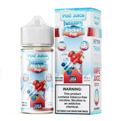 Pod Juice Rocket Pop Freeze Synthetic Vape Juice 100ml