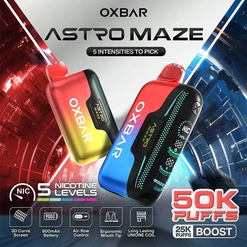 OXBAR ASTRO MAZE 50K NIC Control Disposable Vape (5%, 50000 Puffs) - Image 2