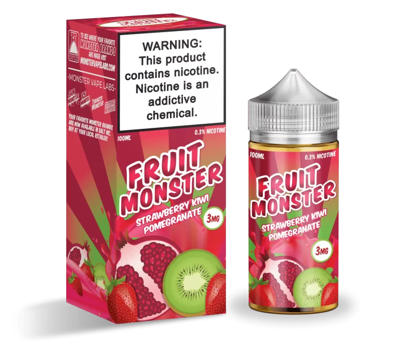 Fruit Monster Strawberry Kiwi Pomegranate 100ml Vape Juice
