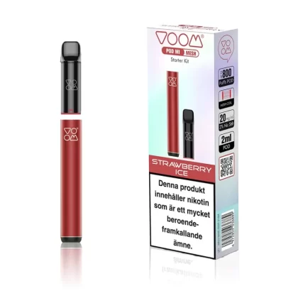 Voom Pod Mi Strawberry Ice (Pen Kit) – Pod System - VOOM / Yes / 20mg / 800
