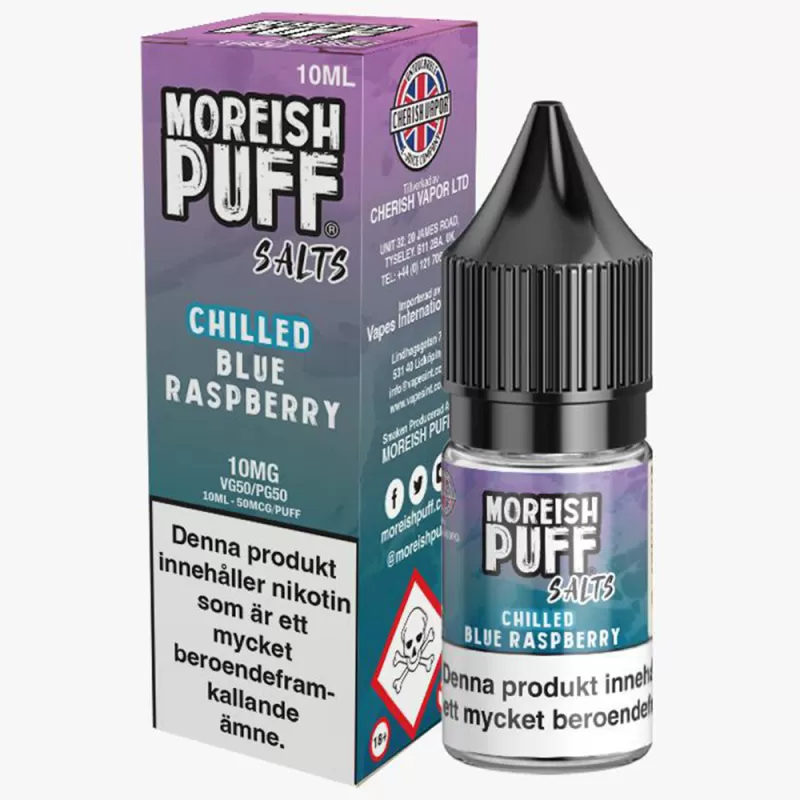 Moreish Puff – Blue Raspberry Nicosalt 10mg 10ml – E juice med nikotin - Moreish Puff / Yes / 10mg / 10ml / 50/50