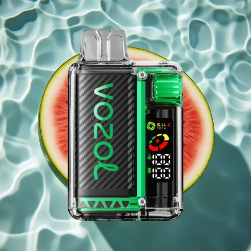 VOZOL Vista 20000 Puffs Rechargeable Disposable Vape with OLED Screen, 6-Level Watt Adjustment, 2% Nicotine, Watermelon Bubble Gum
