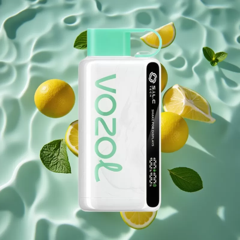 VOZOL STAR 9000/12000 Disposable Vape Lemon Mint – 650mAh, 30% Faster Charge, Recycled Plastic, Shake Display, S.i.L.C TECH
