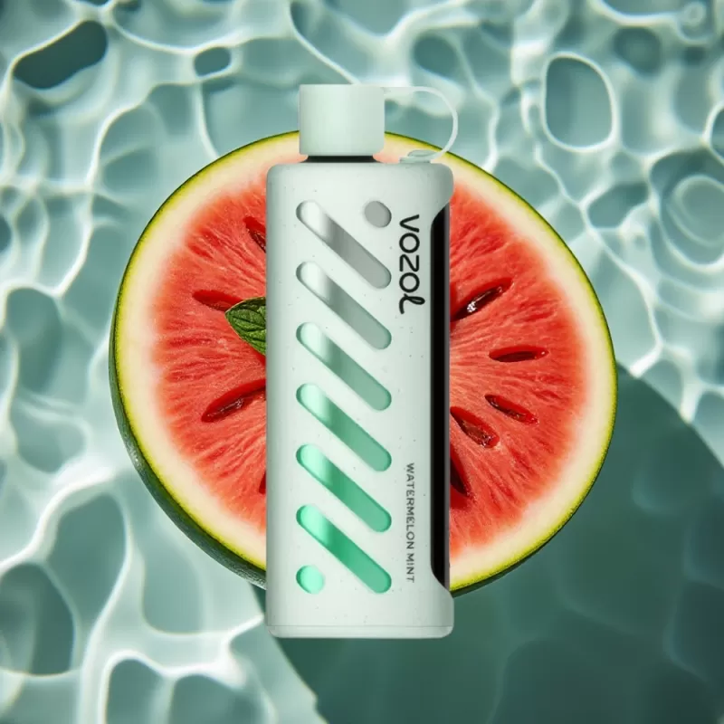 VOZOL Gear Shisha 25000 Puffs Disposable Vape – Watermelon Mint, 5mg/ml, 1000mAh, Dual Mesh Modes, S.i.L.C Tech
