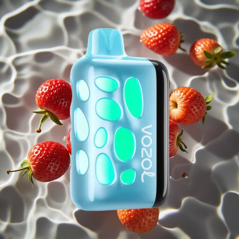 VOZOL RAVE 40000 Disposable Vape Cherry Strawberry – 270° Glow, Beat-Synced Party Mode, 1000mAh