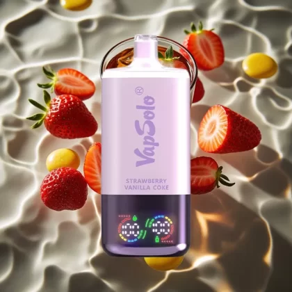 VapSolo Triple 30000 Puffs Disposable Vape – Strawberry Vanilla Coke, 40ml, Type-C, 20mg/50mg