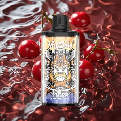 Vapsolo Super 15000 Puffs Disposable Vape – Cherry Cola, 40ml E-Liquid, 850mAh Mesh Coil, Type-C Charging