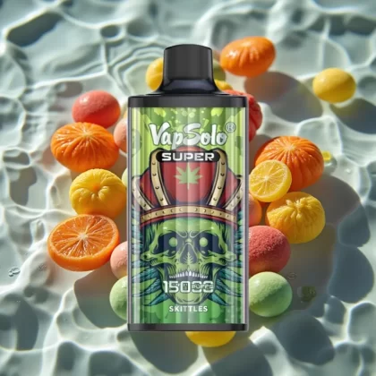 Vapsolo Super 15000 Puffs Skittles Disposable Vape – 40ml E-Liquid, 850mAh Mesh Coil, Type-C