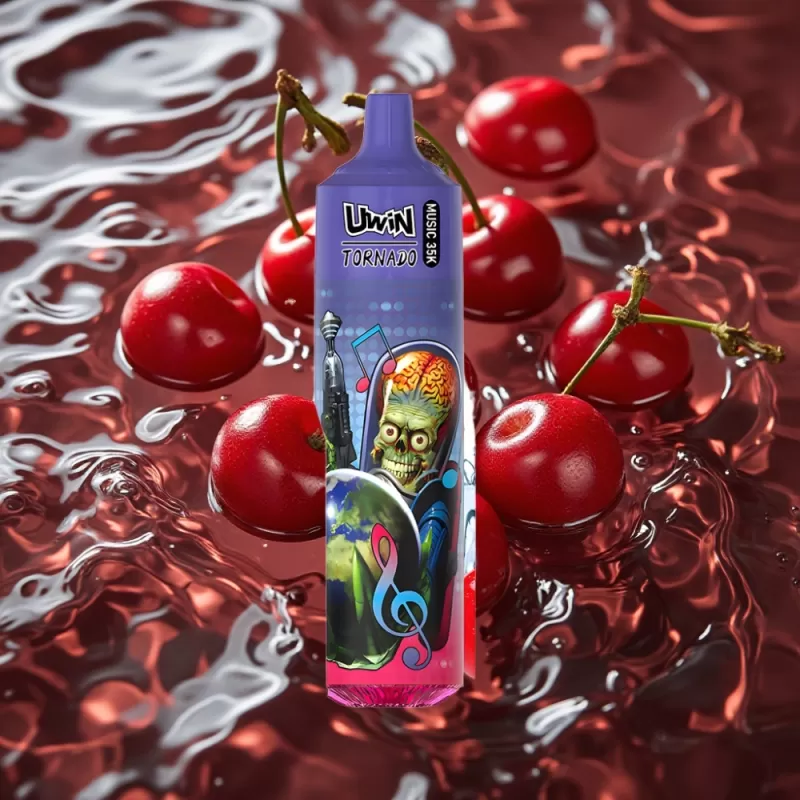 Uwin Tornado 35K Music Disposable Vape Cherry Cola 35K Puffs 5% Nicotine 600mAh Type-C